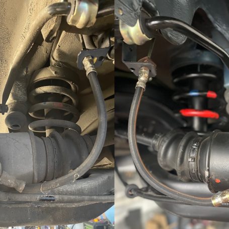 Reinigen von Fahrwerksteilen